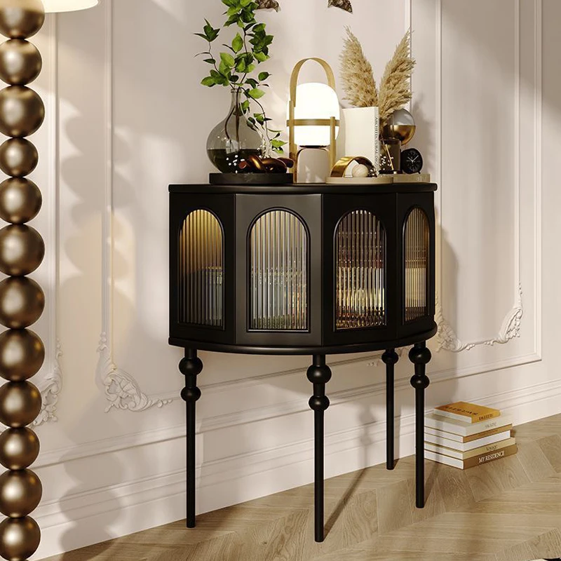 AOMISI CASA French Vintage Solid Wood Bedside Table Modern Living Room Side Cabinet Bedroom Single Drawer Storage Bedside Table