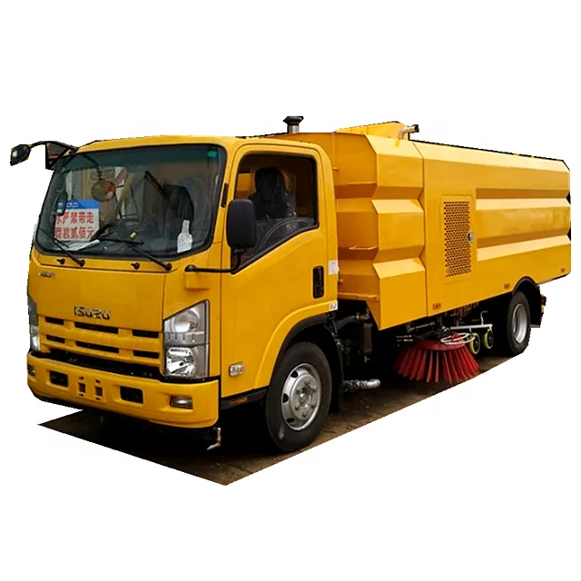 Japanese Brand 4X2 Customized Design Street Sweeping and Washing Truck 6 ton vacuum parking lot sweepers