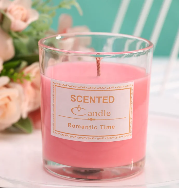 Ins Romantic Glass Scented Candle Soy Wax Creative Design Luxury Wholesale Scented Candle