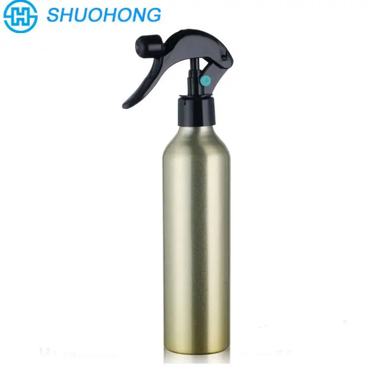 customized  blue  500ml 600ml metal  bottle aluminum trigger spray bottle