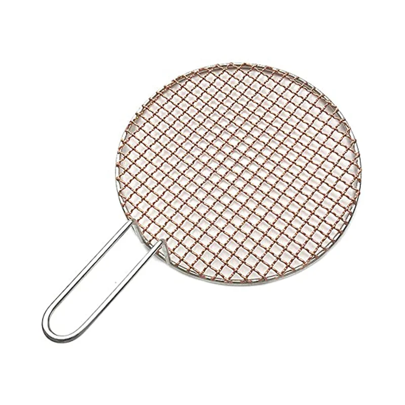 Korean Copper wire BBQ grill grate mesh with handle