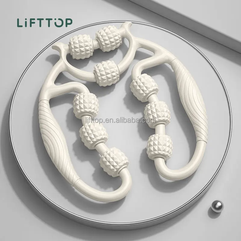 Lifttop 9 Wheels Circular Leg Clamp Massager PP Circular Leg Massager Relaxes Calf Muscles Massage Yoga Roller Leg Clamp