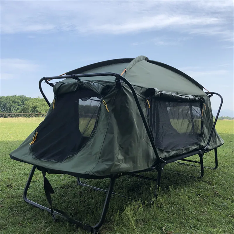 Outdoor Oxford Waterproof Sleeping Carp Fishing Automatic Tent Camp De Tenda Camping Single Travel Off Ground Bed Tent