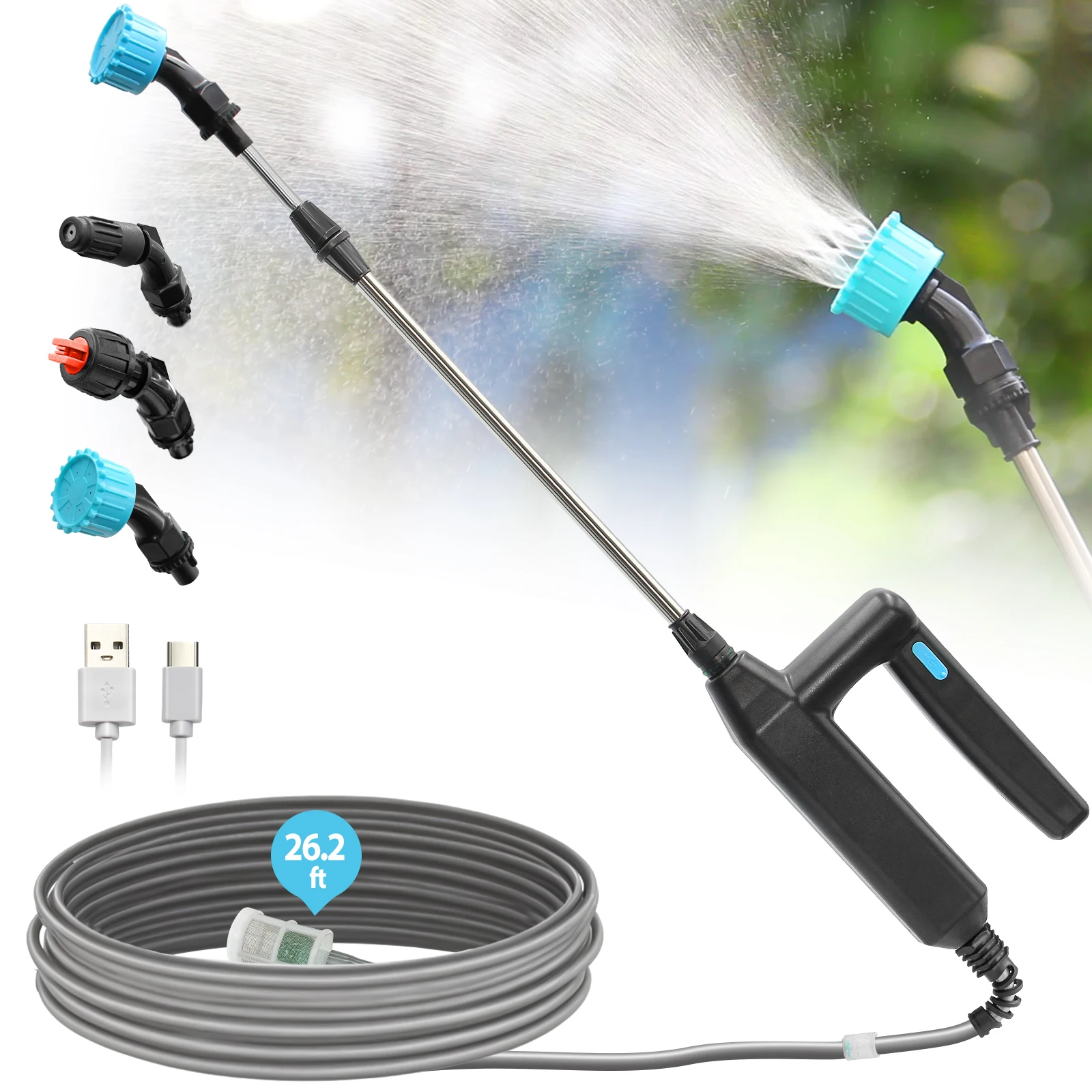 Electric agricultural equipment portable sprayer 3M 5M 8M electric high pressure water pump sprayer water hose sprayers