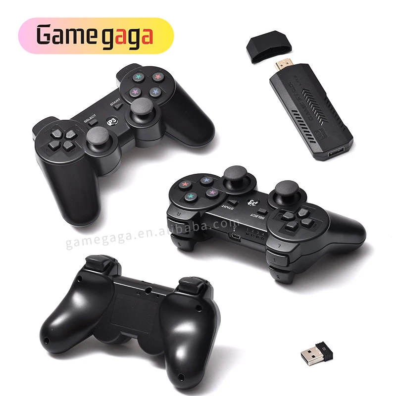 X2 Game Stick 4K GD10 Plus with P3 Rechargeable 2.4G Wireless Gamepad Retro Classic Video Game Console 30000 Games For PSP/N64