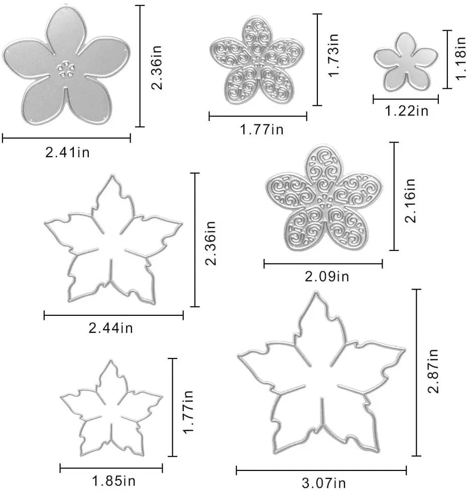 Cutting Dies Metal Flower Embossing Stencils for DIY Scrap booking Photo Album Decorative DIY Paper Cards Making Gift Metallic