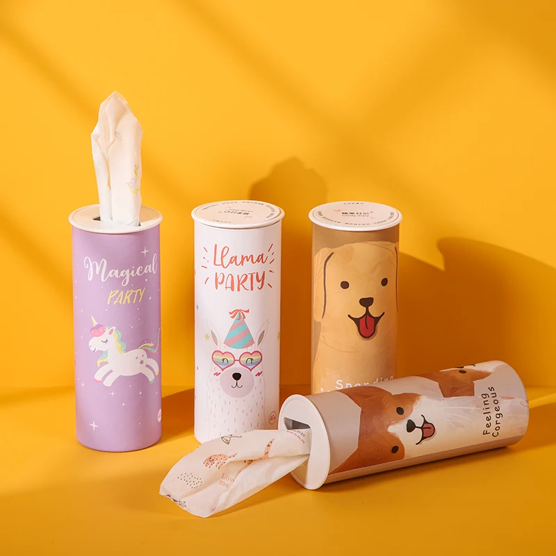 High quality custom design printed luxury tea coffee honey tissue paper packaging cardboard cylinder round paper tube gift box