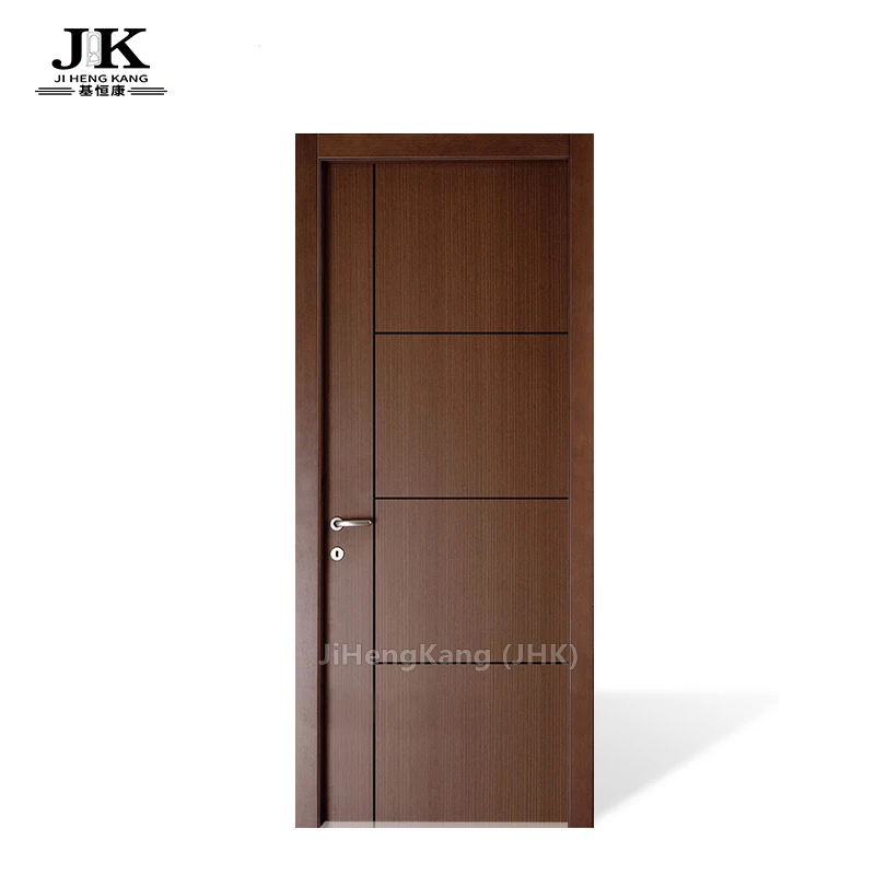 JHK-FC04 Laminated Flush Doors Flush Veneer Door Design With Melamine Woodgrain With Groove Flush Door