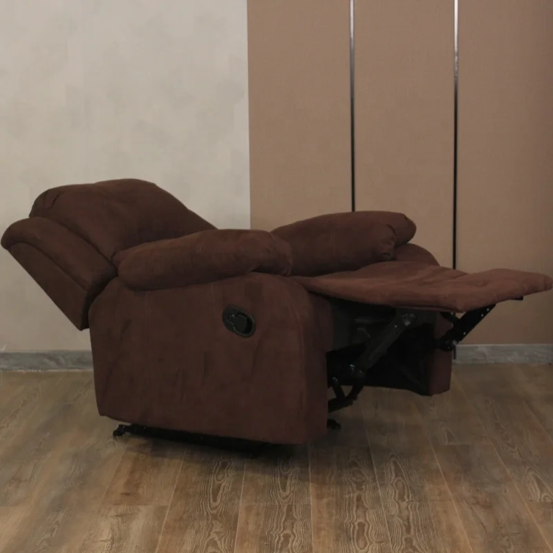 European style brown microfiber fabric single person electric with USB switch function recliner chair