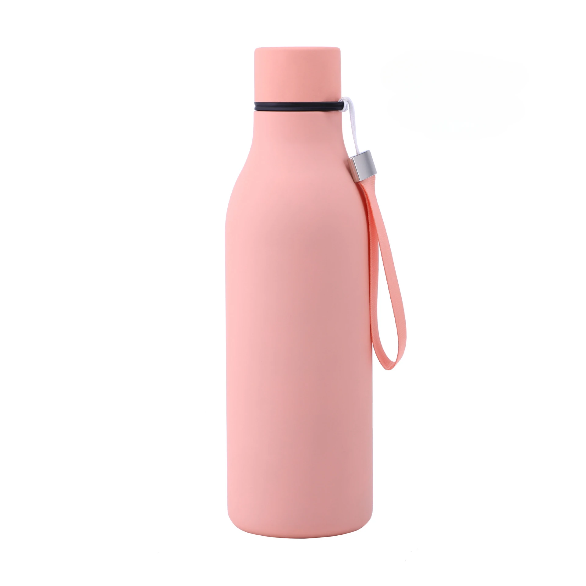 Custom 18.5oz Stainless Steel Water Bottle, Lightweight & Double Wall Vacuum Insulated, Reusable with Strap