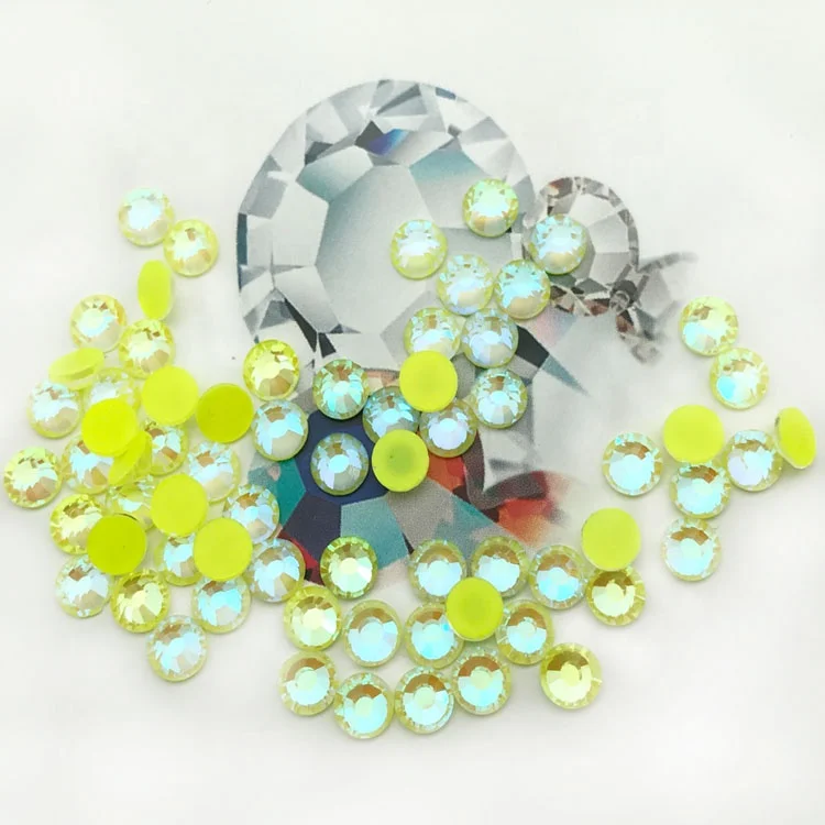 12 facets machine cuts non hotfix rhinestone neon glass rhinestones AB crystal for dress