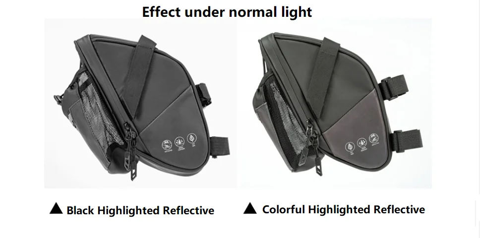 Neutral style bicycle bag mountain bike water bottle bag reflective enlarged tail saddle bag