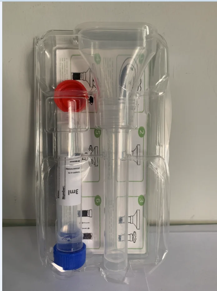 2021 popular medical product disposable Saliva test kit with funnel Tube