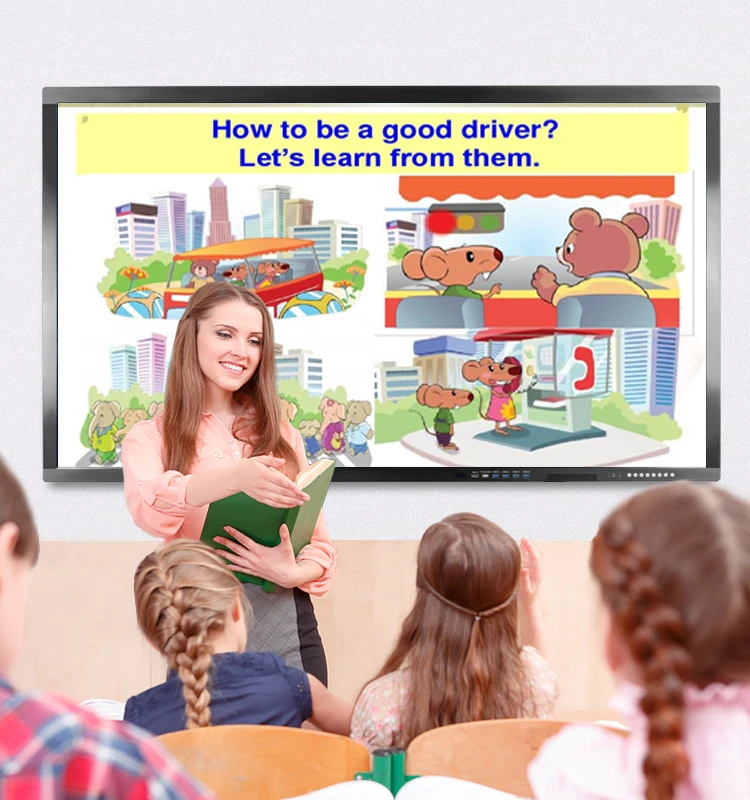 65 inch all in one interactive flat panel 4K display smart classroom digital boards electronic whiteboards