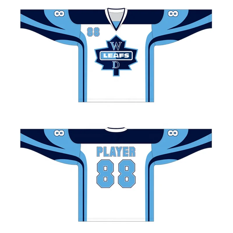 High quality wholesale long sleeve youth reversible training practice blank sublimation custom ice hockey jersey made in china