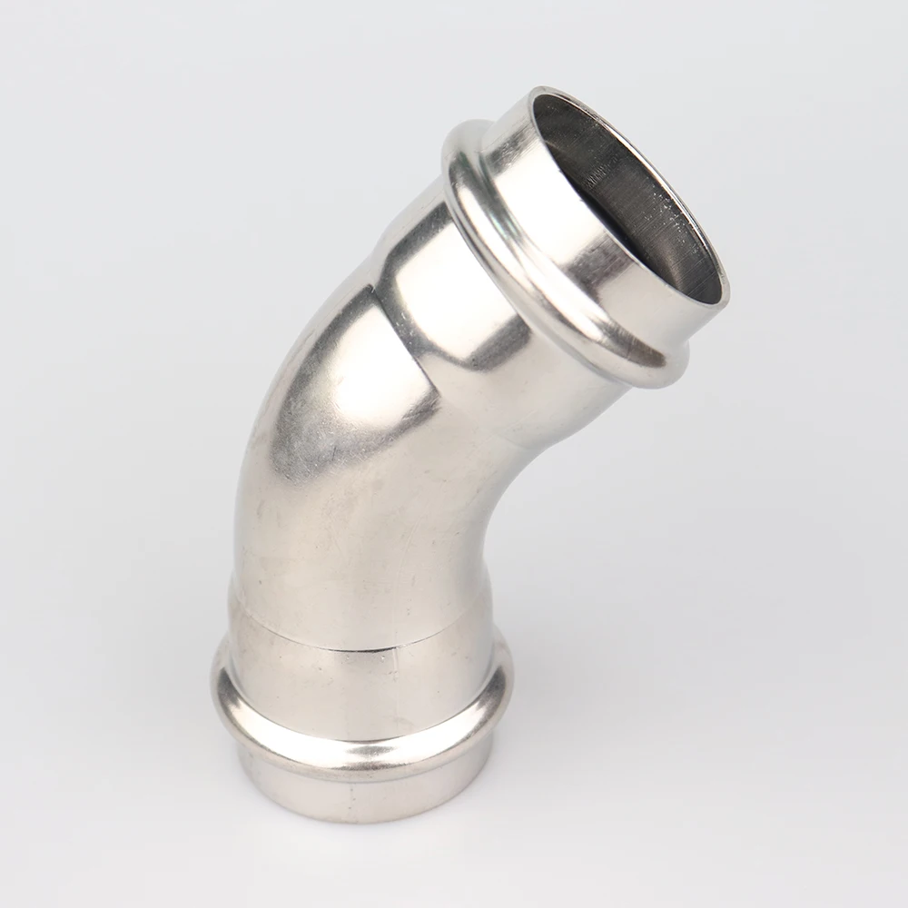 European Standard 316 Customized 4 Inch Handrail Equal 45 Degree Elbow