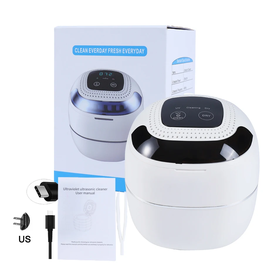 UV Ultrasonic Cleaner Dentures  Pod Appliances UV Ultrasonic Dental Cleaner for Jewelry Watch False Teeth Aligner Mouth Guard
