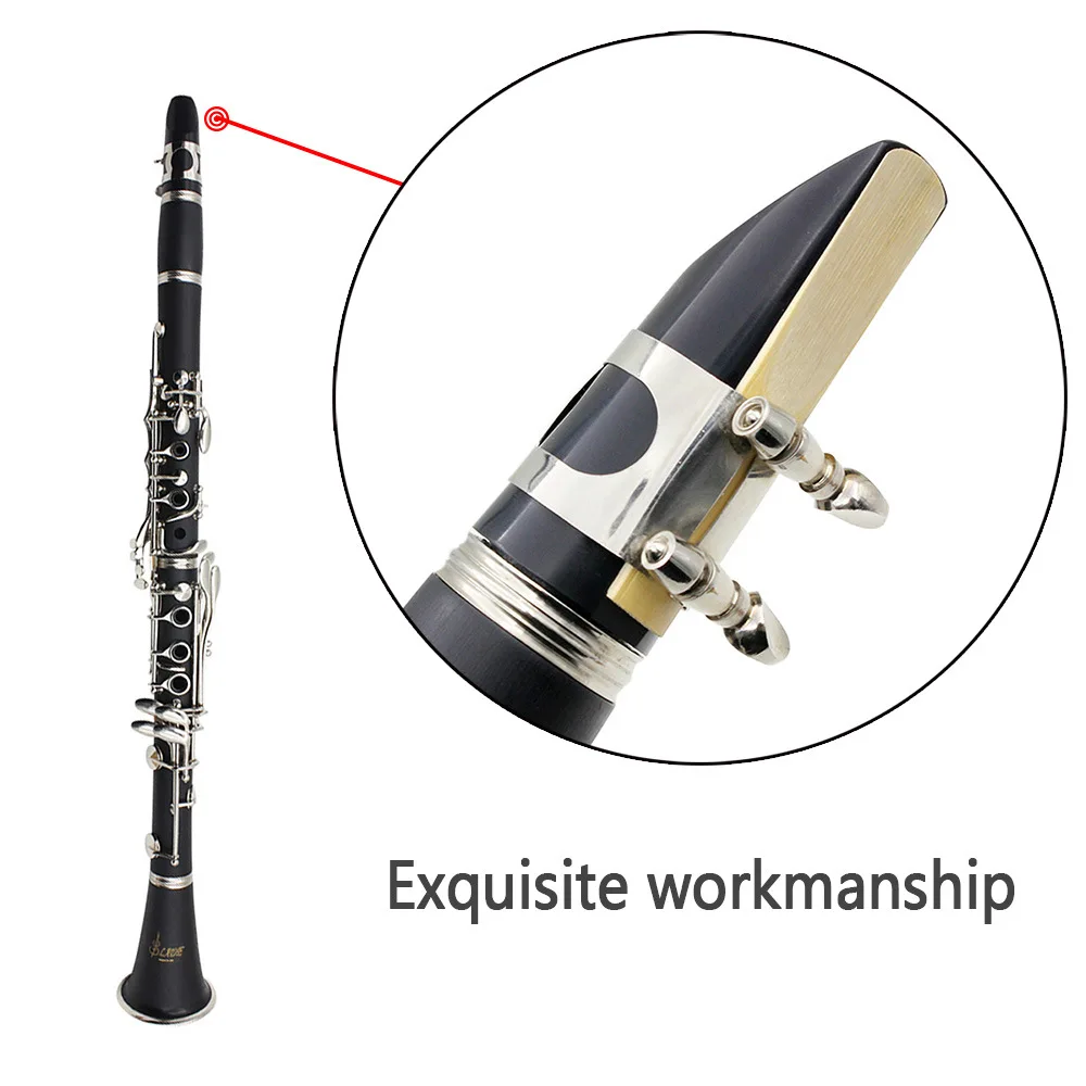 China OEM wind instruments direct sales flat metal good sound colorful clarinet flat B 17 key