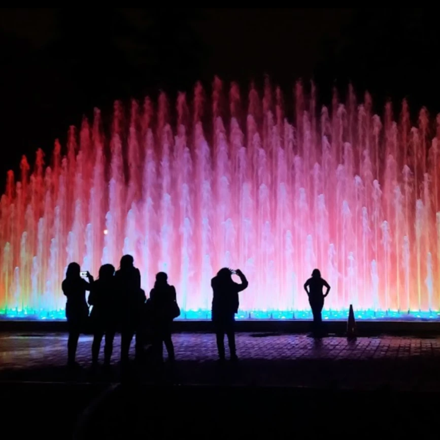 AWS Factory Price Dry Floor Water Fountain Customized Modern Style Music Controller Deck Water Fountain