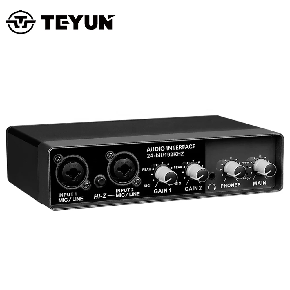 Wholesale High Quality sound card audio interface  APP Microphone Recording With High Speed usb audio interface  PC usb audio interface  PC