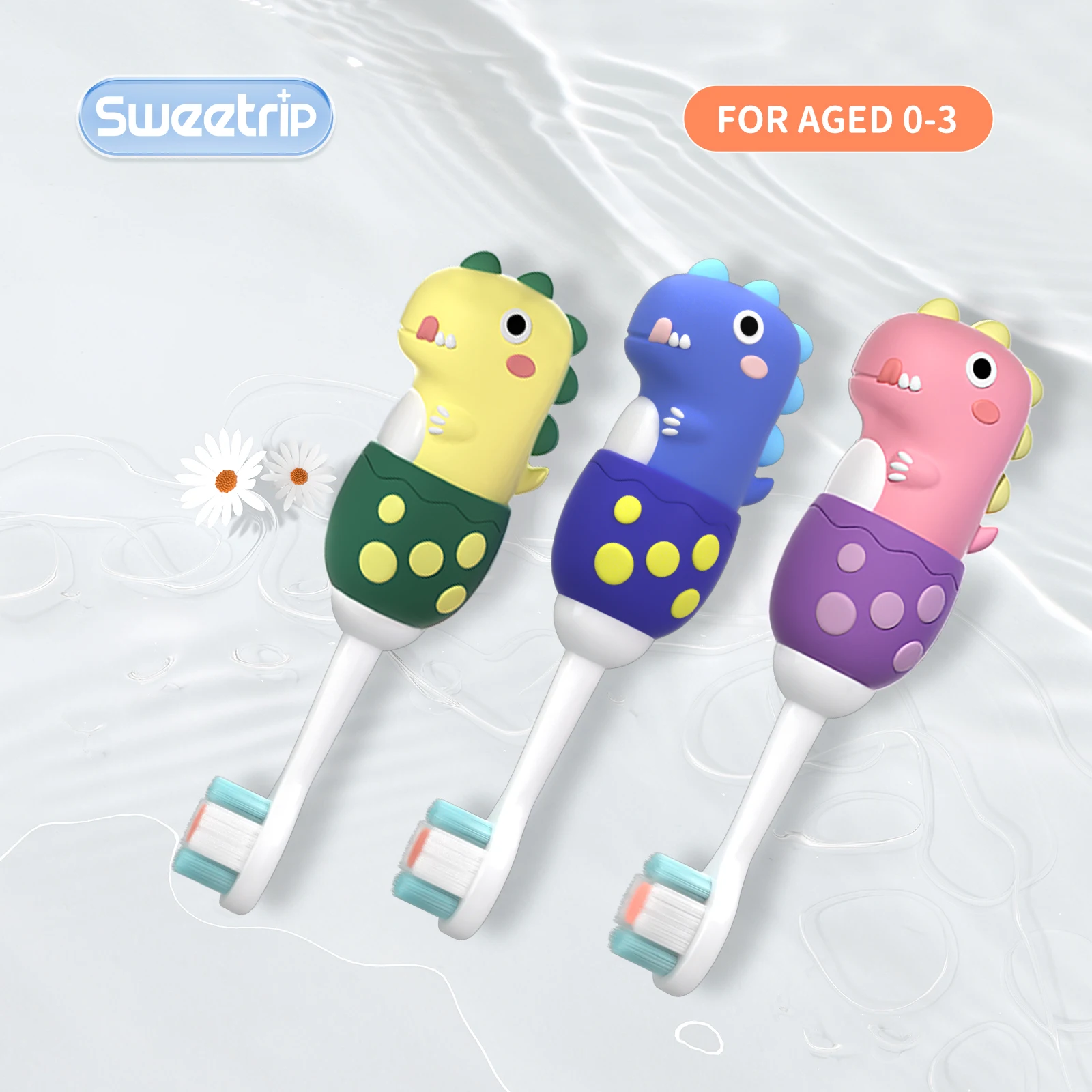 Factory premium dinosaur kids toothbrush bpa copper free baby children tooth brush cute cartoon toothbrush wholesale