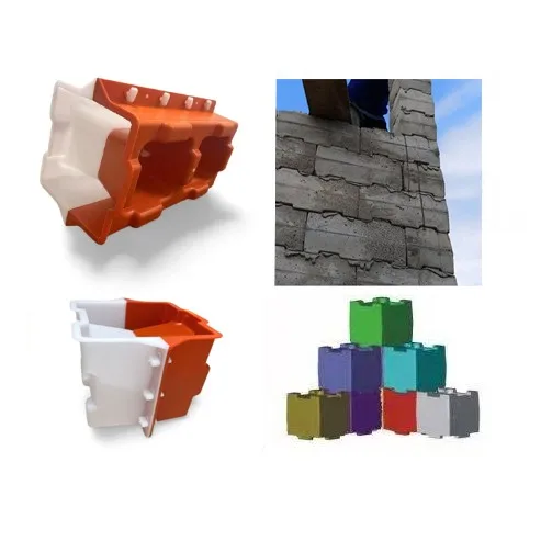 Renfa high quality price advantage decorative plastic Interlocking concrete cement  hollow block brick molds for wall for sale