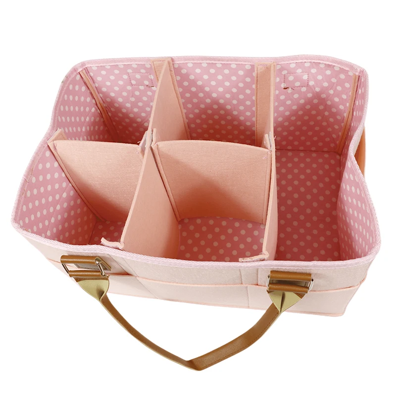 Custom Or Standard Wholesale Price Handle Stroller Organizer Felt Baby Diaper Caddy
