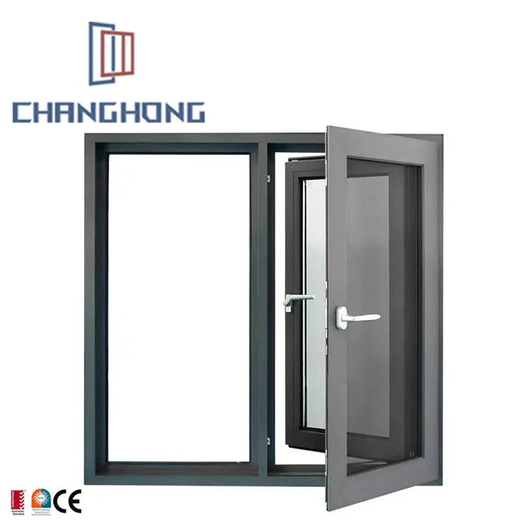 Style Modern Simple House Window Design Wood Glass Windows For House Impact Resistant French Casement Window