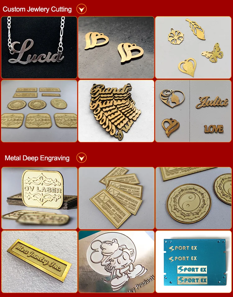 Raycus 50w fiber laser marking machine jewelry fiber laser engraving machine image on pedant keychains with Plate Fixture