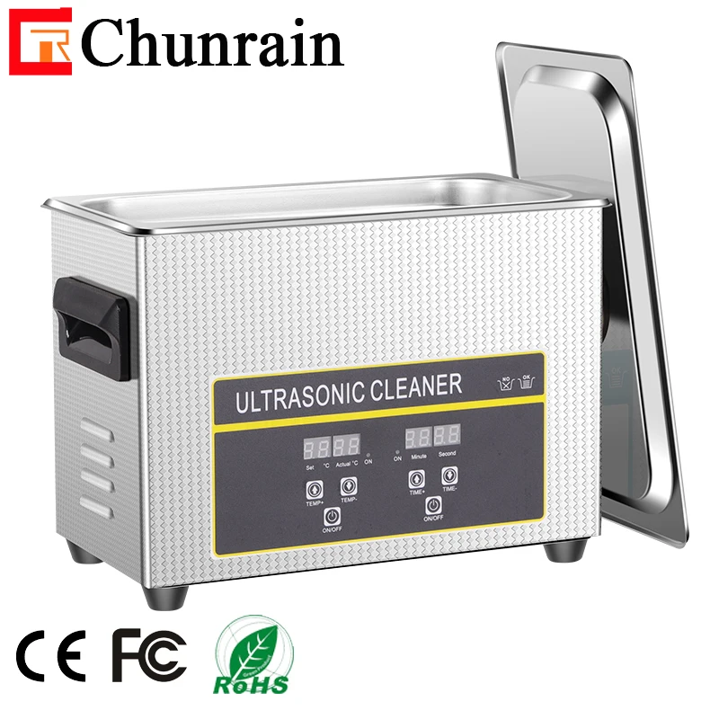 Smart touch control digital Ultrasonic cleaner with degas and semiwave CR-030S 4.5L 180W