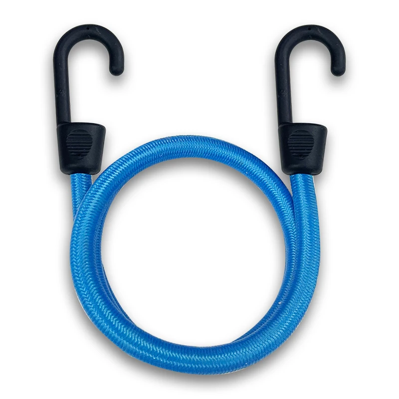 Round Elastic Cord Latex  Rope Heavy Duty Strap with Hook Nylon Flat Elastic Ball Bungee Cord With Hook