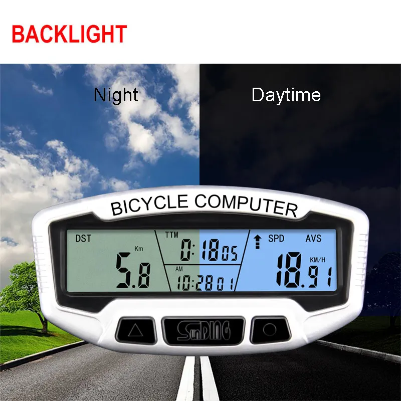 Brand new Wired  bicycle trip computer cyclometer Cycling Odometer Cycle Meter Speed Sensor Exercise Rainproof
