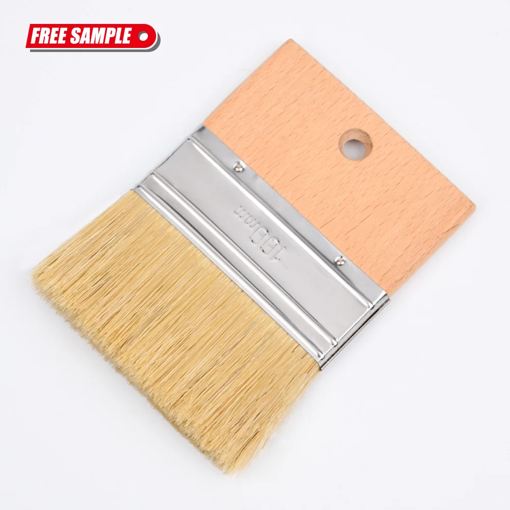 Wholesale Decoration Tools Hog Bristle Paint Brush with Beech Wood Handle for Furtunite Wall