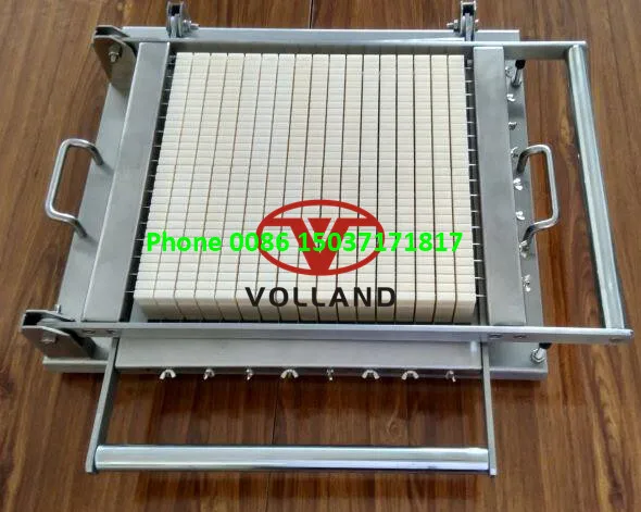 square grid cake cutter/soft candy block cutter/double-arm chocolate cheese wire cutting machine