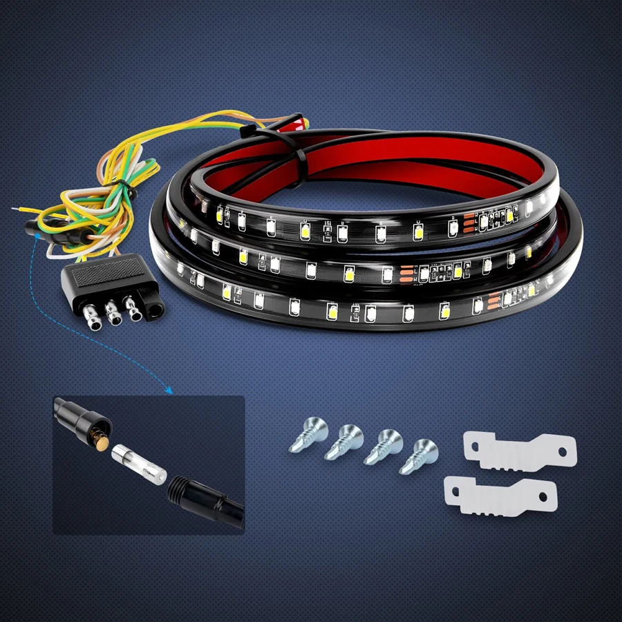 New Universal Trail Gate Led Light Bar Truck Trailer Ip67 Brake Reverse Light Pickup Strip Turn Signal Truck Led Tail Lights