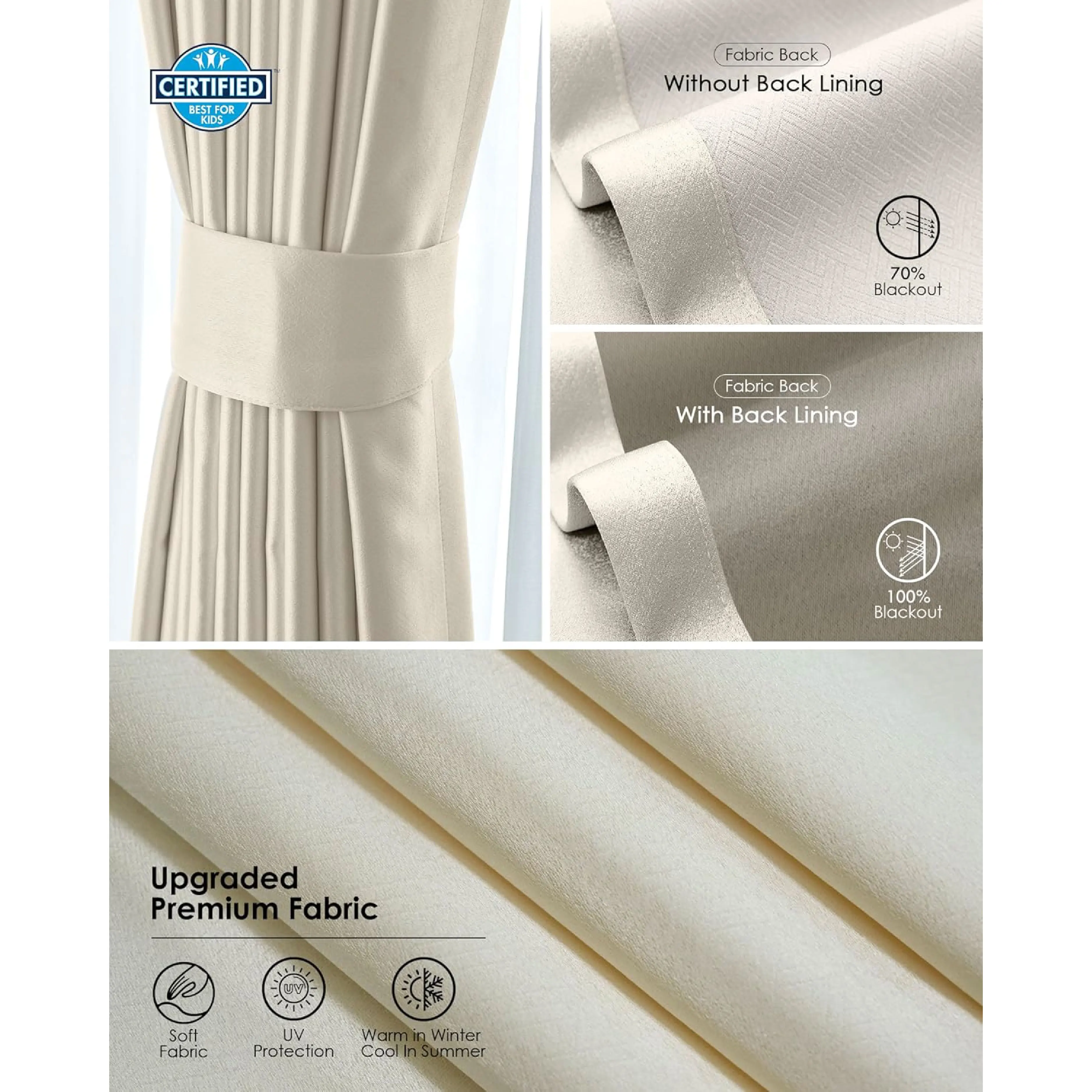 OEM/ODM Wholesale Custom New Arrive Two Side 100% Polyester Faux Linen Blackout Window Curtain Drapes Fabric