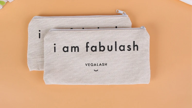 Plain Travel Cosmetic Makeup Bag Sunglasses Toiletry Wallet Canvas Pouch With Zipper Without Logo