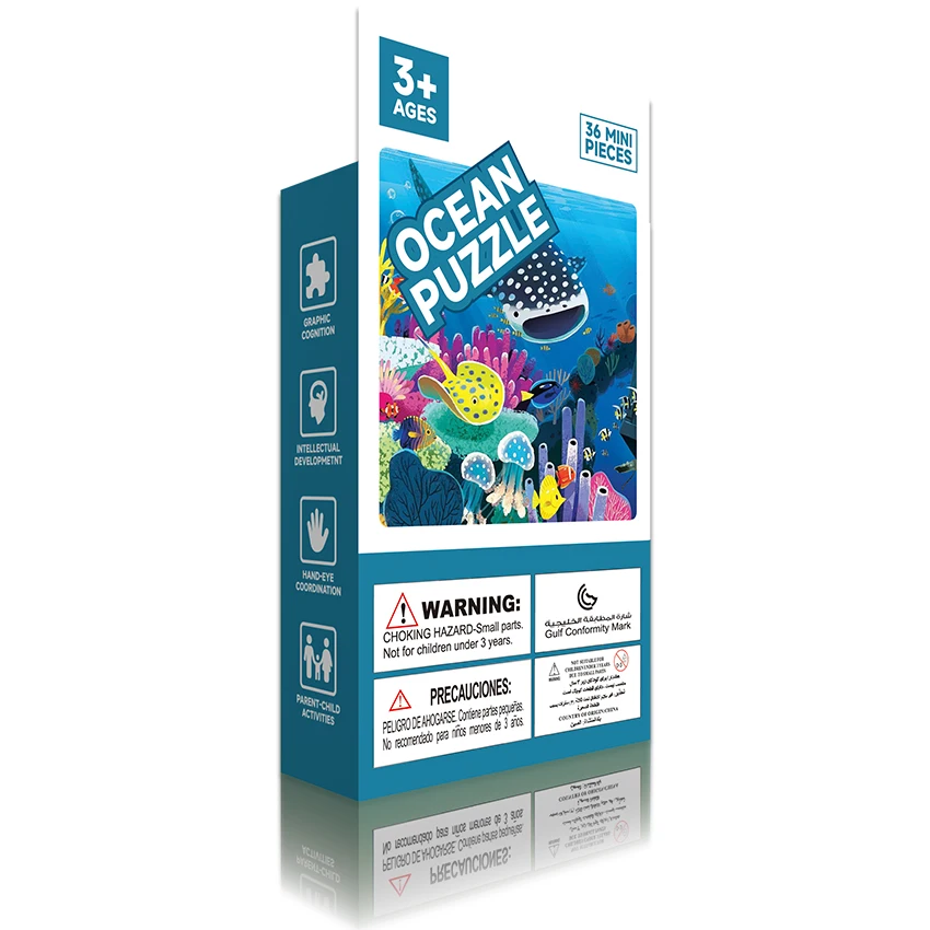 Customized Animal Diy Puzzle Book Kit Grassland Ocean Paper Montessori Educational Learning Jigsaw Toys For Kids Boys Girls