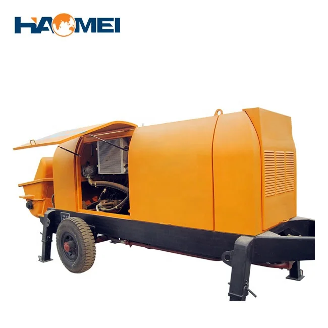 Buy New Small Portable Concrete Pump Line Hydraulic Remote Control 30-90m3 Algeria California