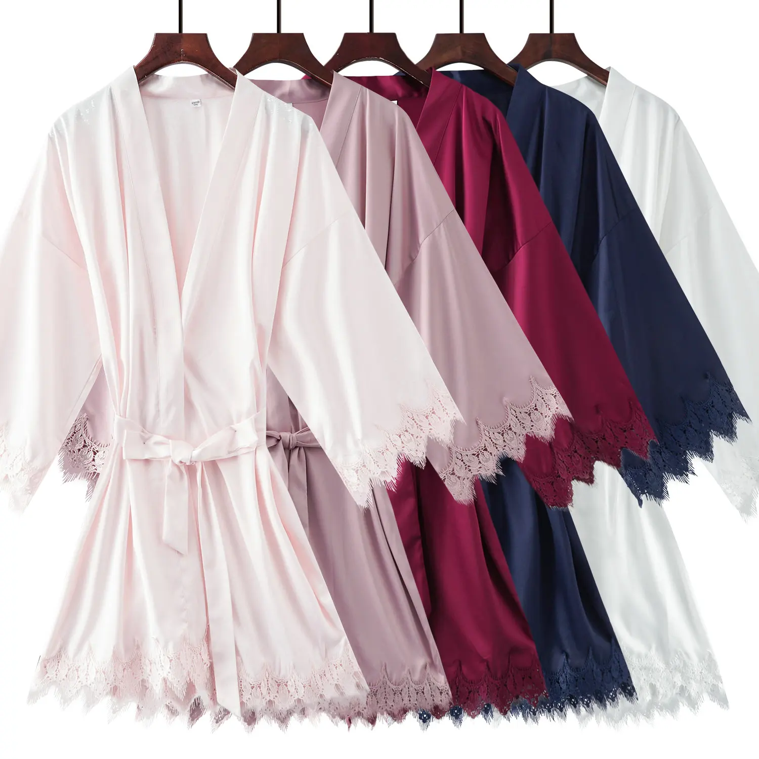 
Women bride robe Silk satin robe bride kimono Women Robe 