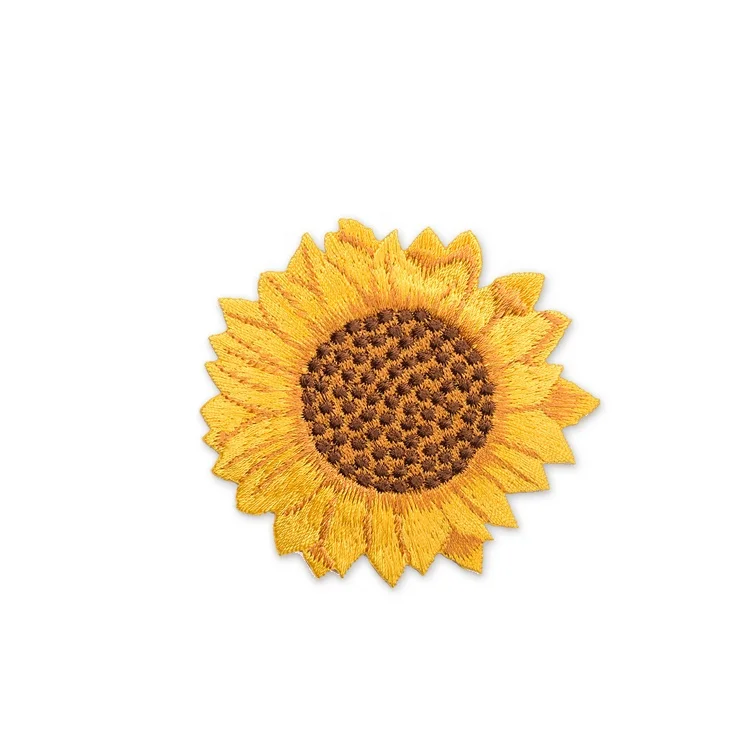 
Wholesale DIY Iron On Sunflower Embroidery Patch For Clothing 