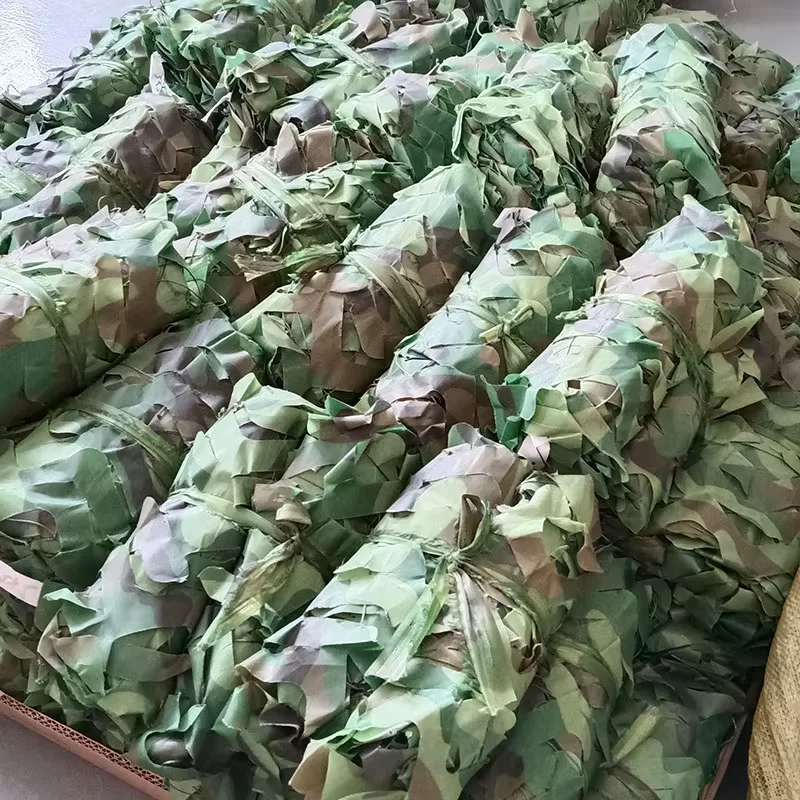 ODM Camo Netting Double Layer ThermalTactical Anti Radar Shade Woodland Desert Snow Camouflage Camo Net With Grid Frame