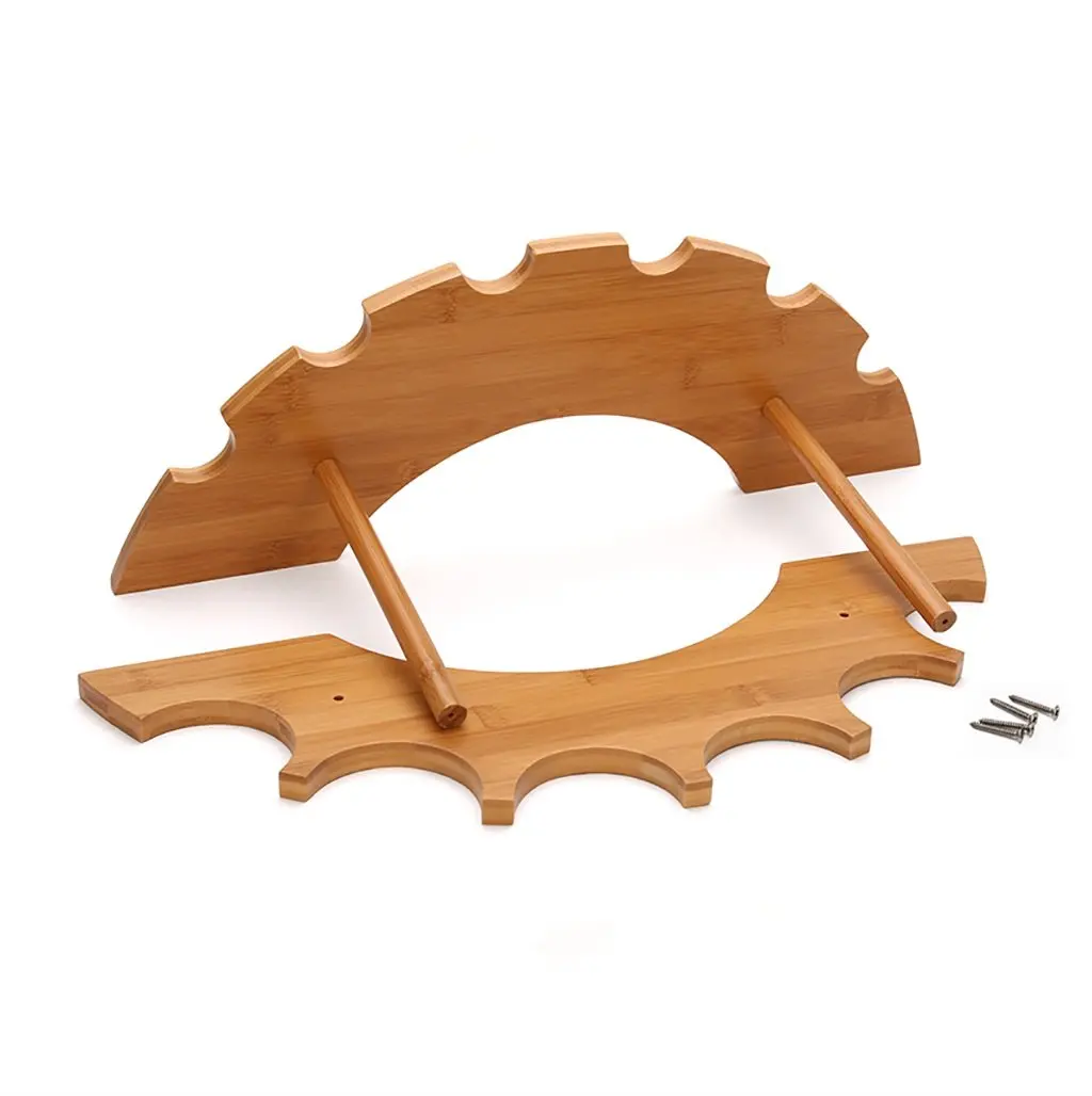 Wholesale Freestanding 6 Bottles Bamboo Wine Storage Rack Holder Wine Racks for Home Kitchen Bar Cabinets