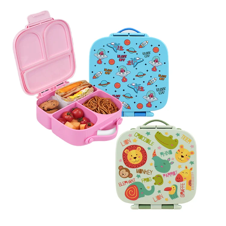 New Arrival Food Grade Material Bento Lunch Box With Cartoon Pictures For Kids