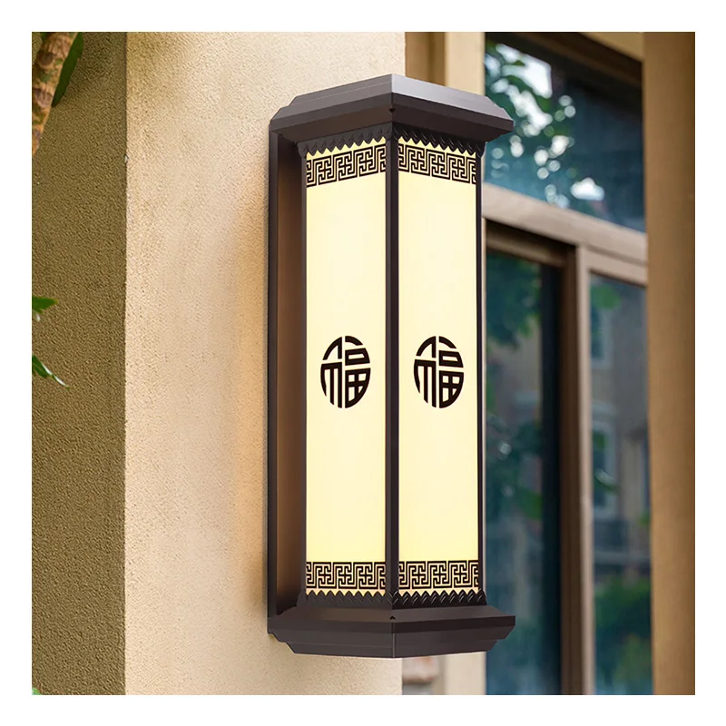 JENSJ Modern Outdoor Wall Lamp IP65 Waterproof LED Solar Wall Light with Flat Cover Mount on Wall Contemporary Style