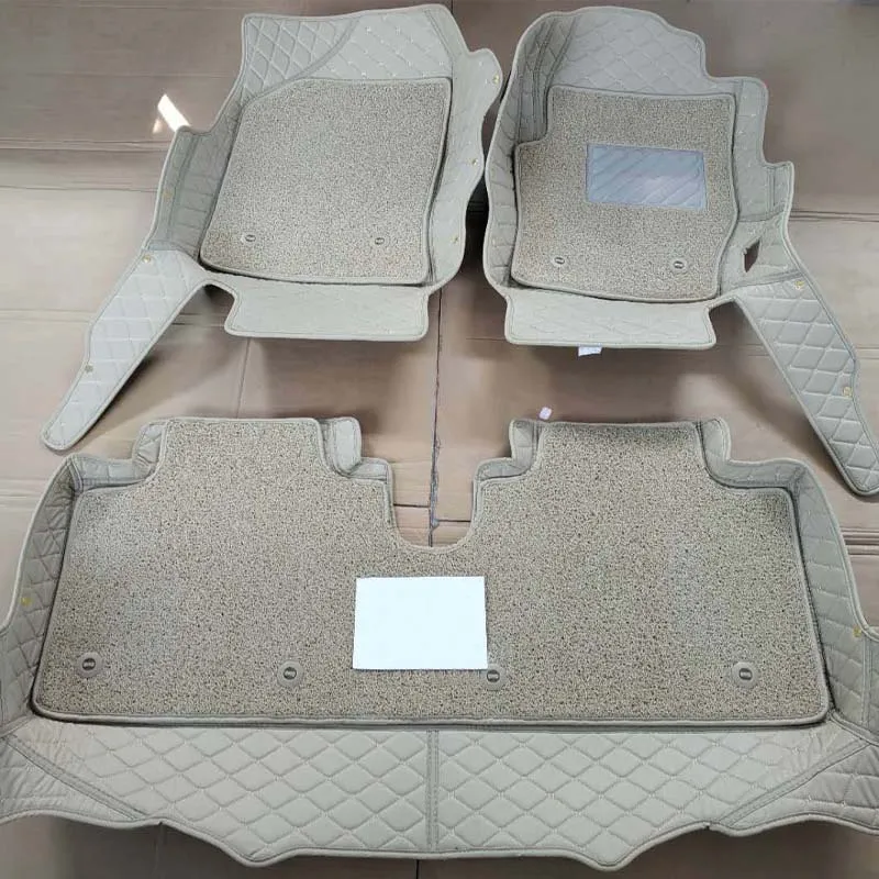 Wholesale production car floor mats leather carpet 2021 Hot Sale Car interior decoration accessories universal car mat