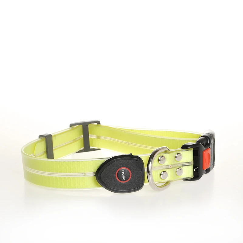 LED Dog Collar Waterproof USB Rechargeable Nylon Flashing Light Up LED Pet Collar
