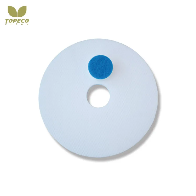 Topeco Floor Mop Round Melamine Foam Magic Cleaning Sponge Eraser Scouring Pad Melamine Sponge Pad For Floor Machine Tiles