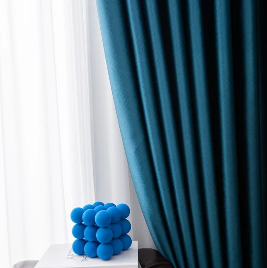 wholesale thermal insulated emboss plain color window blackout curtain & drapes