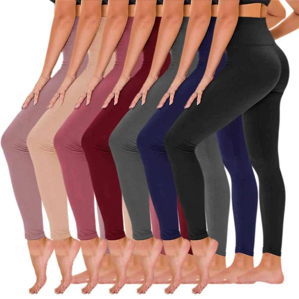 
High Waist Buttery Soft Tight Woman Leggings Fitness Multi Colors Yoga Leggings For Women Black 